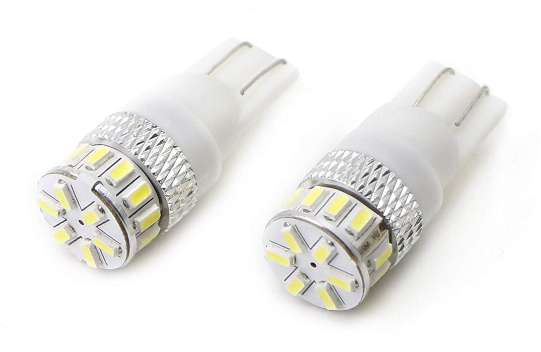 360-Degree Shine 12-SMD T10 Wedge Light LED Bulbs 158 168 194 2825 2827