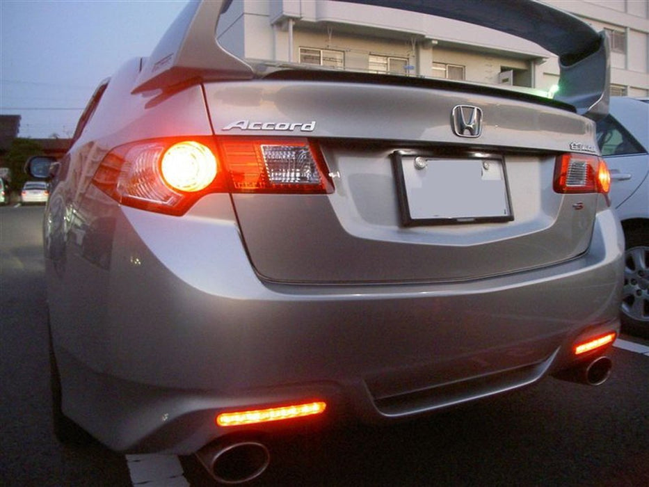 Smoked Lens 48-SMD LED Bumper Reflector Marker Lights For 2009-2014 Acura TSX