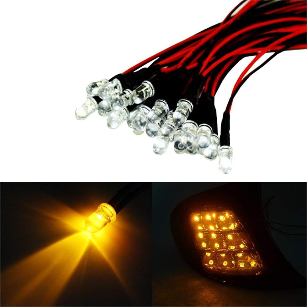 (20) 12V LED Emitter Lights For Headlights, Turn Signal Lights Retrofit DIY Use-iJDMTOY