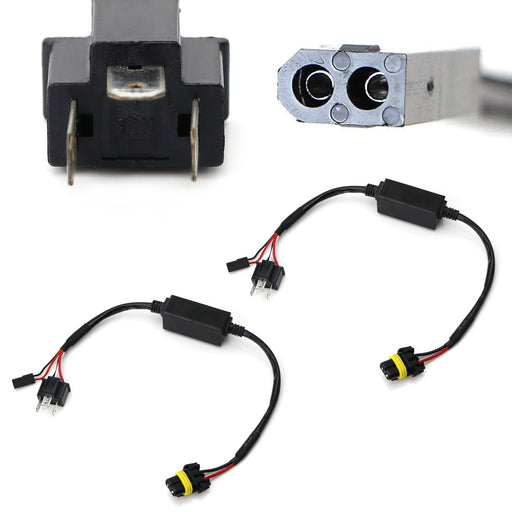 (2) Easy Relay Harness For H4 9003 Hi/Lo Bi-Xenon HID Bulbs Wiring Controllers