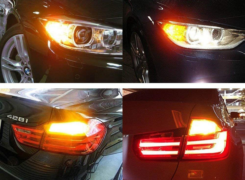 Amber Error Free LED Bulbs For BMW 1 3 4 Series X1 X3 Front Turn Signal Lights