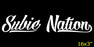 JDM 16x3" White Subie Nation Front & Rear Windshield Banner Vinyl Decal Sticker