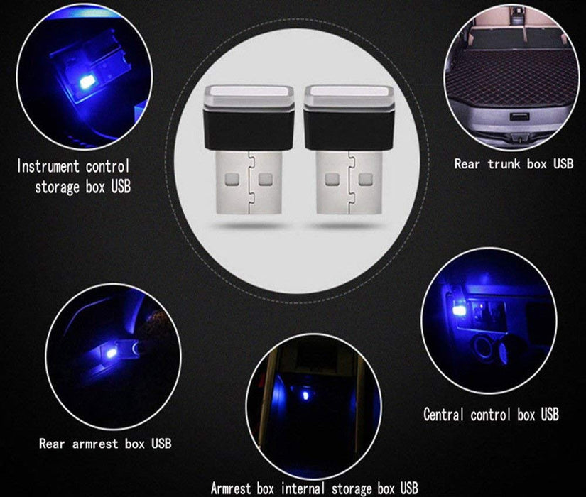 (1) Purple Magenta USB Plug-In Miniature LED Car Interior Ambient Lighting Kit