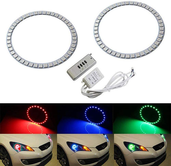 RGB Multi-Color LED Angel Eyes Halo Rings For 2010-up Hyundai Genesis Coupe