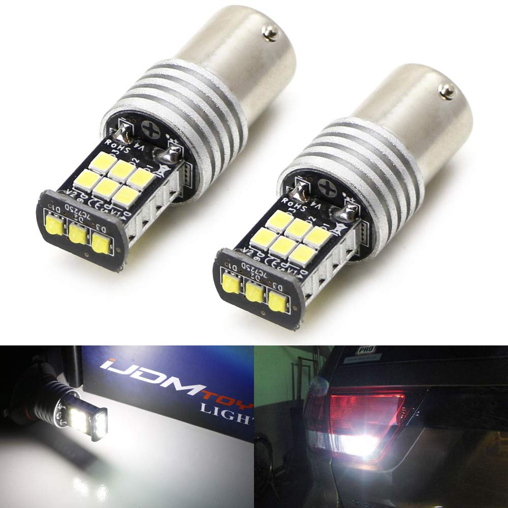 3-SMD LED on Top plus 12-SMD 360-degree shine 1156 LED Bulbs For Backup Lights-iJDMTOY