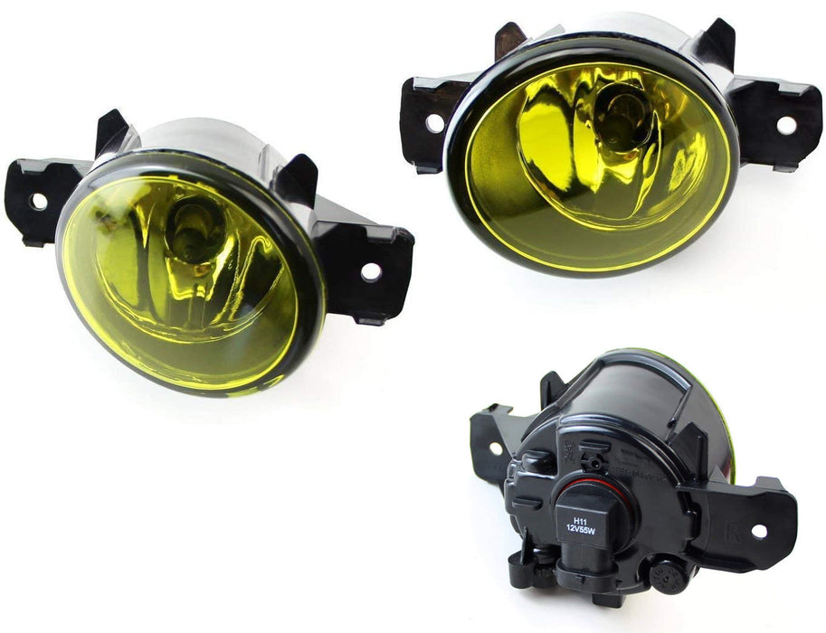 Complete Yellow Lens Fog Lights w/ H11 Halogen Bulb For BMW E84 X1 E83 X3 E70 X5