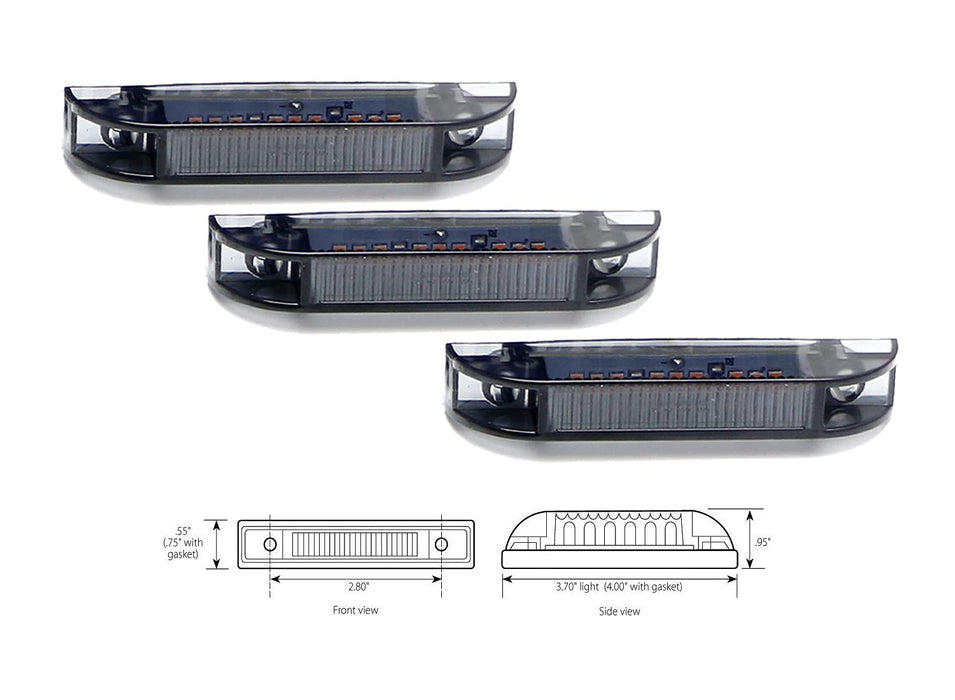 3pc Smoked Lens White LED Grille Running Lights For 2014-21 Tundra TRD Pro Grill