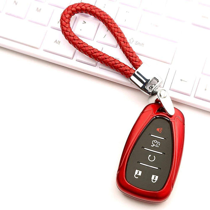 Glossy Red Smart Key Fob Shell For Chevy Camaro Malibu Cruze Spark Volt Bolt