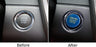 Blue Keyless Engine Push Start Button Cover For Toyota Camry Tacoma Prius Avalon