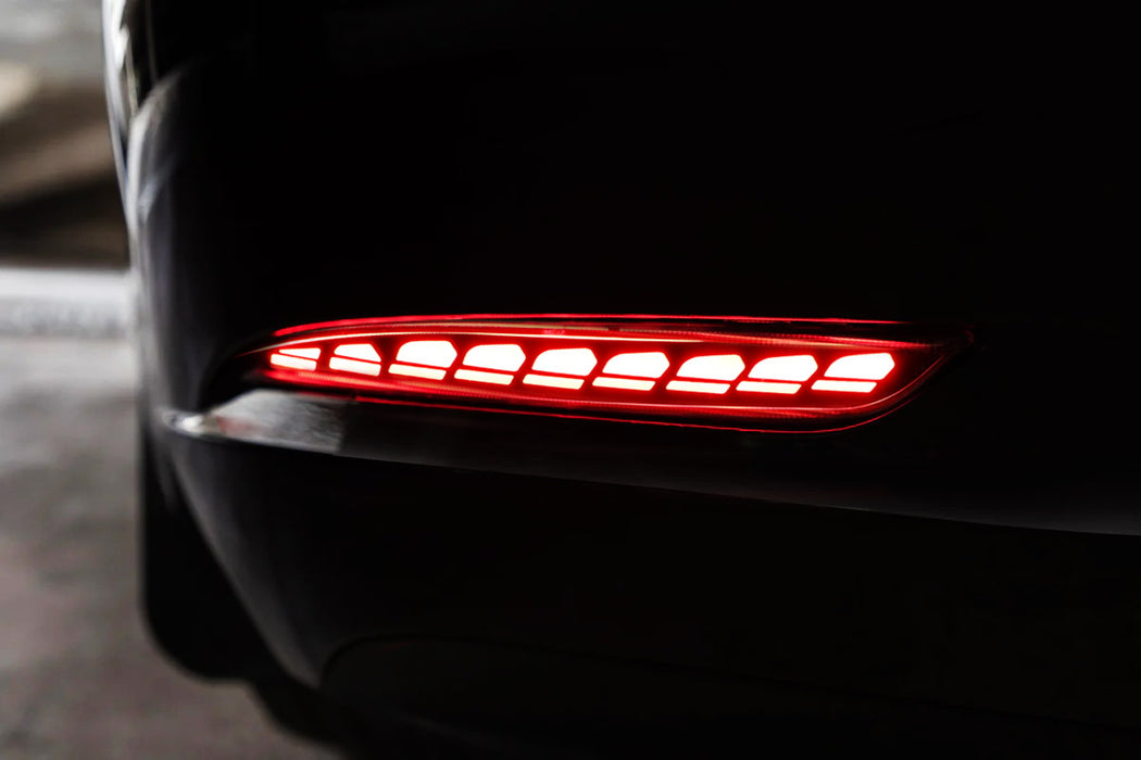 Red LED Bumper Reflector Lights For Tesla Model Y, Tail/Brake/Sequential Turning