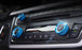 Blue AC Climate Control Radio Volume Knob Ring Covers For BMW 1 2 3 3GT 4 Series