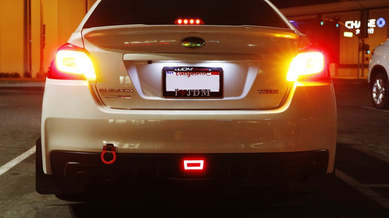 Red Lens LED Rear Fog Light, Brake and Backup Reverse For 15-up Subaru WRX STi