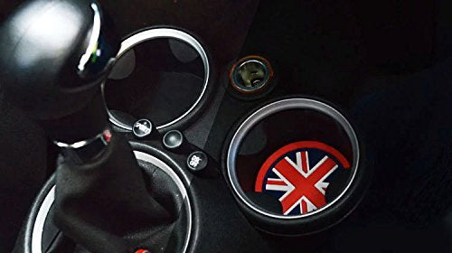 78mm Red Union Jack UK Flag Style Coasters For MINI Cooper Front Cup Holders