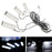 4pc Universal Fit White LED Interior Ambient Lighting Kit For Under Dashboard