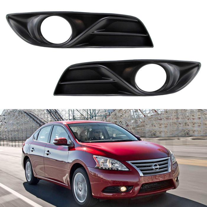 LH RH Fog Lamp Garnish Bezel Covers For 2013-15 Nissan Sentra (except SR Models)