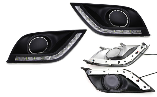 Direct Fit White 10-LED Daytime Running Lights DRL For 15-19 Nissan Versa Sedan