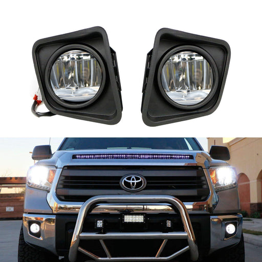 Complete 15W CREE LED Fog Lights w/Bezel Covers, Wiring For 14-21 Toyota Tundra