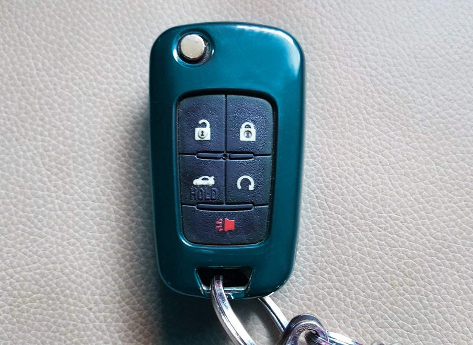 Exact Fit Glossy Blue Smart Key Fob Shell Cover For Chevrolet GMC 3 4 5 Buttons