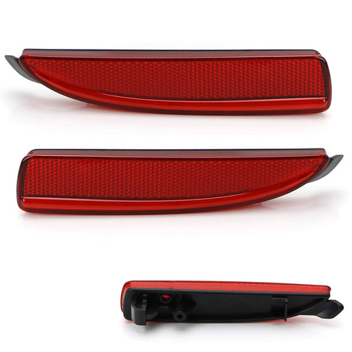 Red Lens Rear Bumper Reflector Lenses For Mazda 3 5 6, OE-Spec LH RH Assembly-iJDMTOY