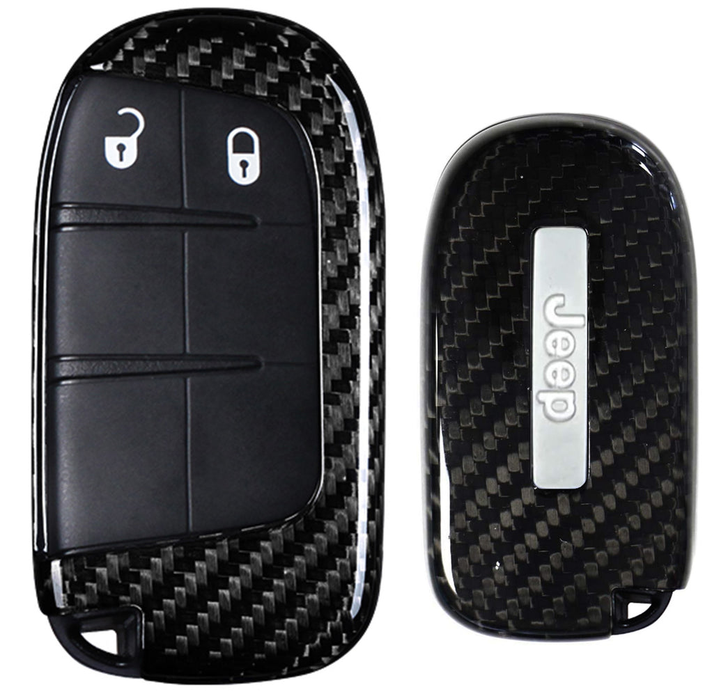 Genuine Black Carbon Fiber Smart Key Fob Shell For Chrysler 200