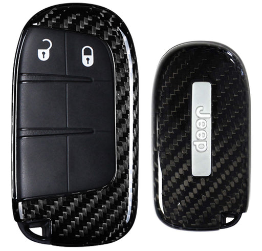 Genuine Black Carbon Fiber Smart Key Fob Shell For Chrysler 200