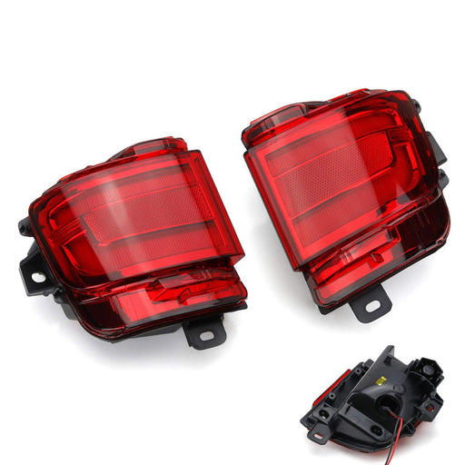 Red Lens LED Rear Bumper Tail/Fog Lights For 2016-up Toyota Land Cruiser-iJDMTOY