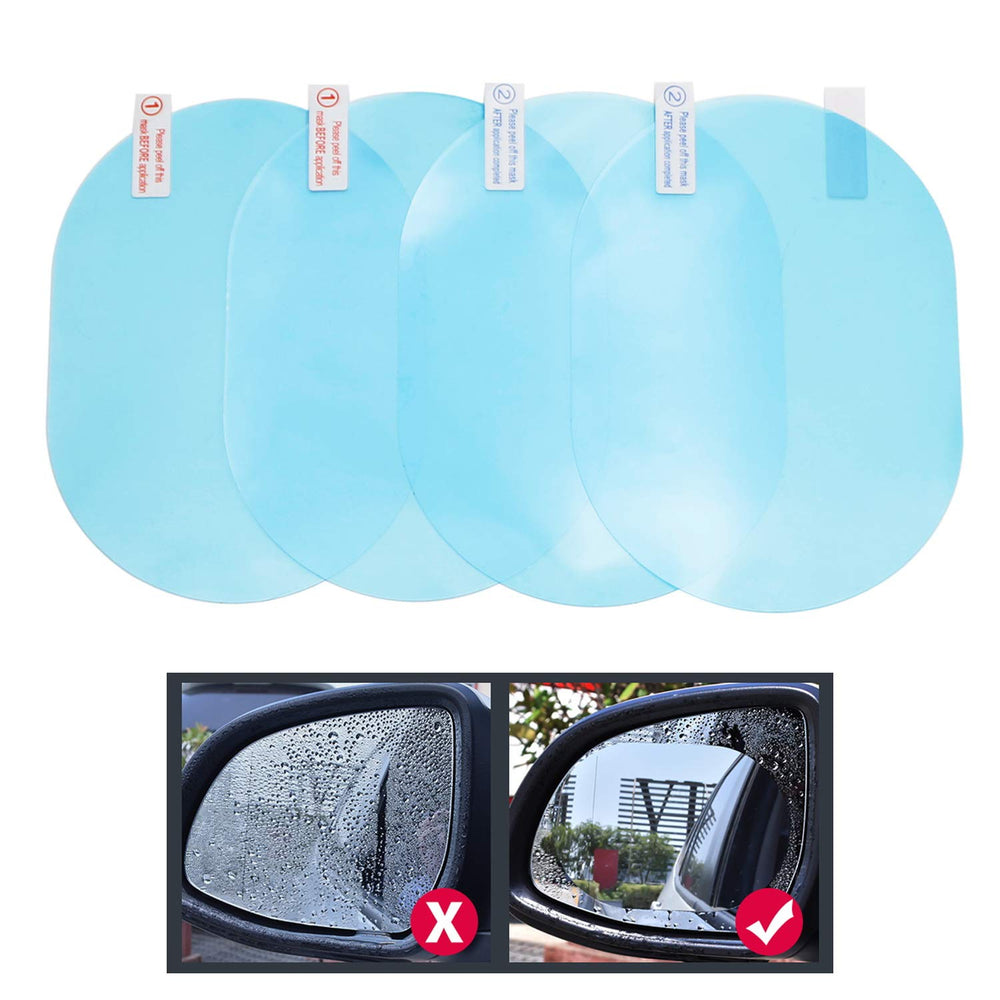 4-Pack HD Nano Anti-Fog Anti-Glare Car Rear View Mirror Protective Film Set