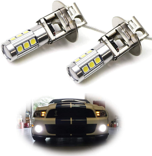 6500K HID Xenon White 13-SMD High Power H3 LED Bulbs For Fog Lights Driving Lamp