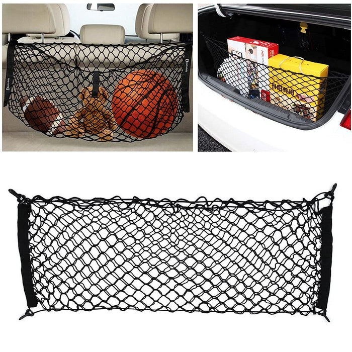 40x20" Elastic Double-Layer Nylon Trunk Cargo Storage Net For Small/Mid Car SUV