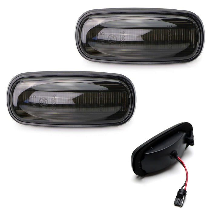 Smoked Lens White LED Front Side Marker Lights For Range Rover Sport LR2 LR3 LR4