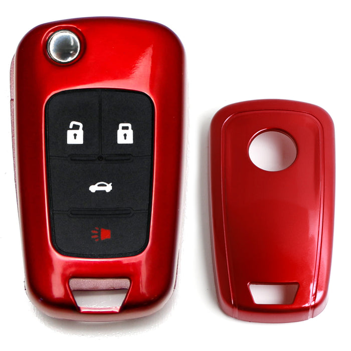 Exact Fit Glossy Red Smart Key Fob Shell Cover For Chevrolet GMC 3 4 5 Buttons