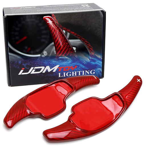 Red Carbon Steering Wheel Larger Paddle Shifter Extension For 12-15 Camaro, CT6