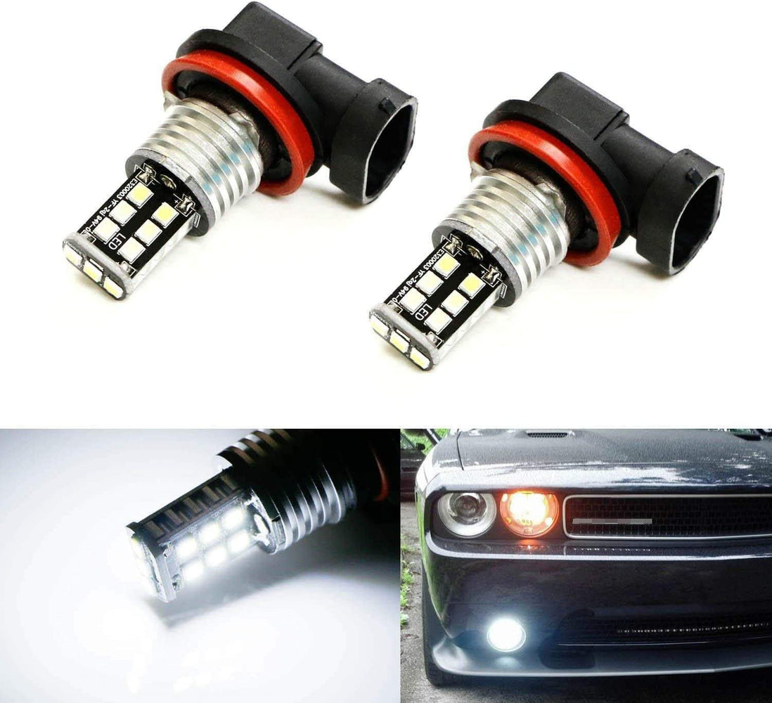 Xenon White 15-SMD High Power H11 H8 LED Bulbs For Fog Lights Driving Lamps