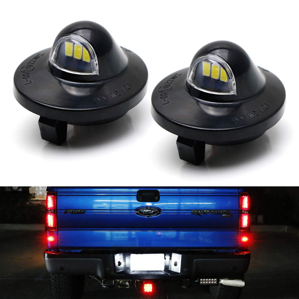 OE-Fit 3W Full LED License Plate Light Kit For Ford F150 Ranger Raptor Explorer