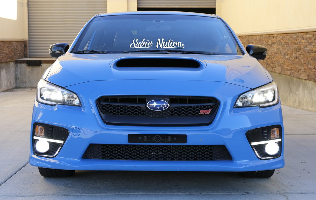 JDM 16x3" White Subie Nation Front & Rear Windshield Banner Vinyl Decal Sticker