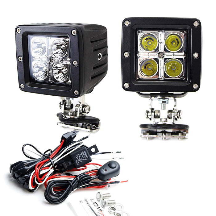 40W CREE LED Pods w/ Universal A-Pillar Hinge Bracket/Wirings For Truck Jeep SUV