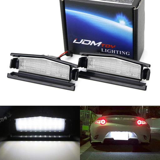 OE-Fit White 18-SMD Full LED License Plate Light Kit For 16-up Mazda MX-5 Miata