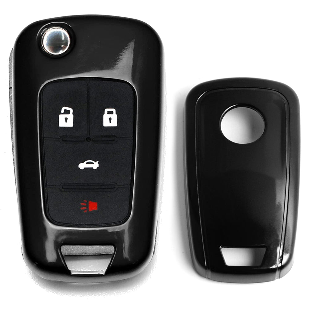 Exact Fit Glossy Black Smart Key Fob Shell Cover For Chevrolet GMC 3 4 5 Buttons