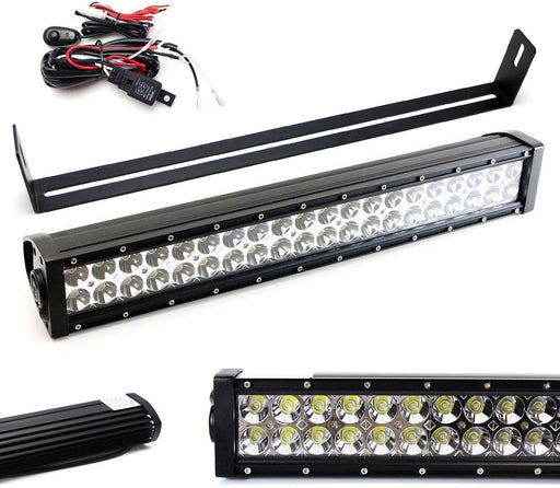 120W 20" LED Light Bar w/Lower Bumper Mount Bracket/Wiring For 17+ Nissan Titan