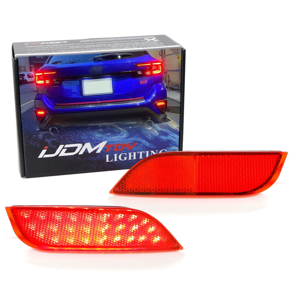 JDM Red Lens Full LED Lower Bumper Reflector Lights For 2022-up Subaru WRX, STI