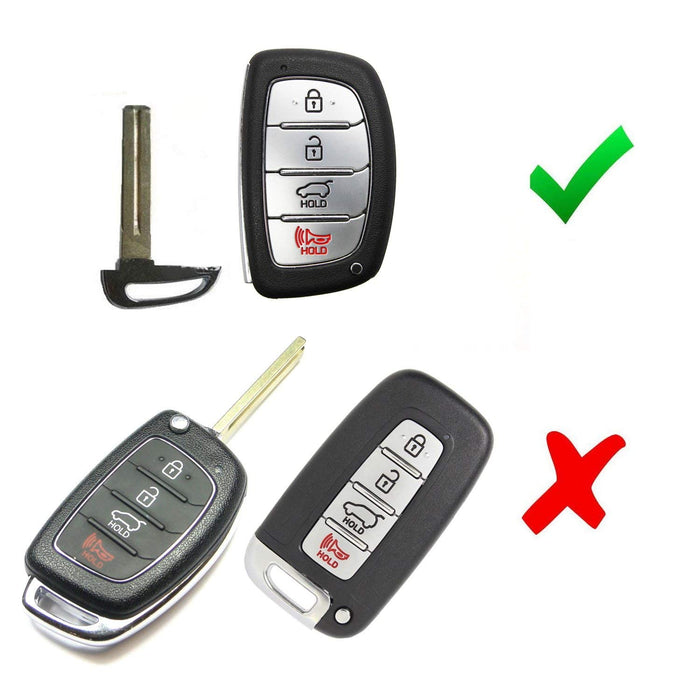 Black Exact Fit Key Fob Shell Cover For For 2014-up Hyundai Tucson Keyless Fob