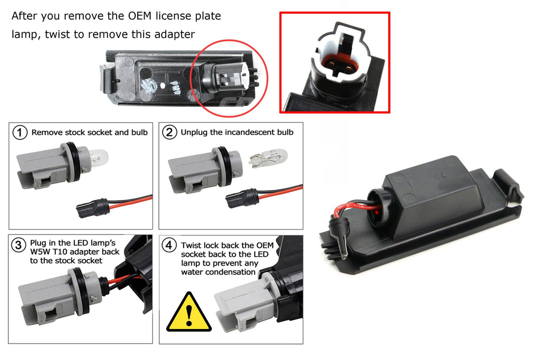 18-SMD LED License Plate Light Kit For Hyundai Sonata Elantra Veloster, Kia K5