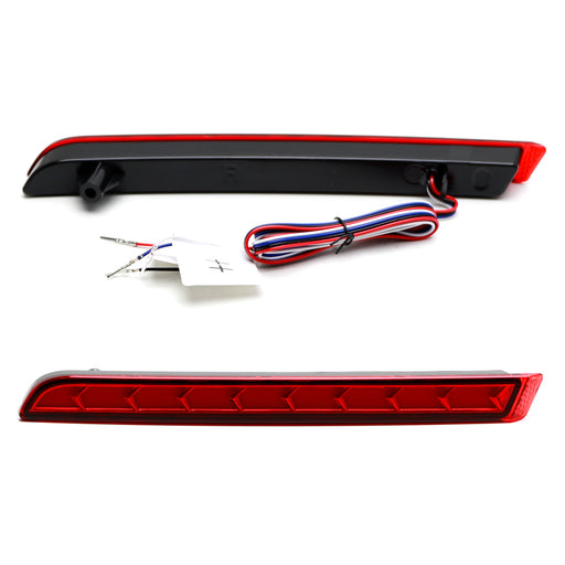 Dark Red Lens Full LED Lower Bumper Reflector Lights For 2021-up Toyota Sienna