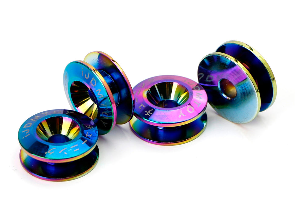 Neo Chrome JDM Quick Release Fasteners For Car Bumpers Trunk Fender Hatch Lids