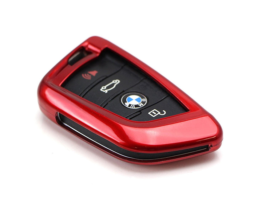 Exact Fit Glossy Red Smart Key Fob Shell Cover For BMW X1 X4 X5 X6 5 7 Series