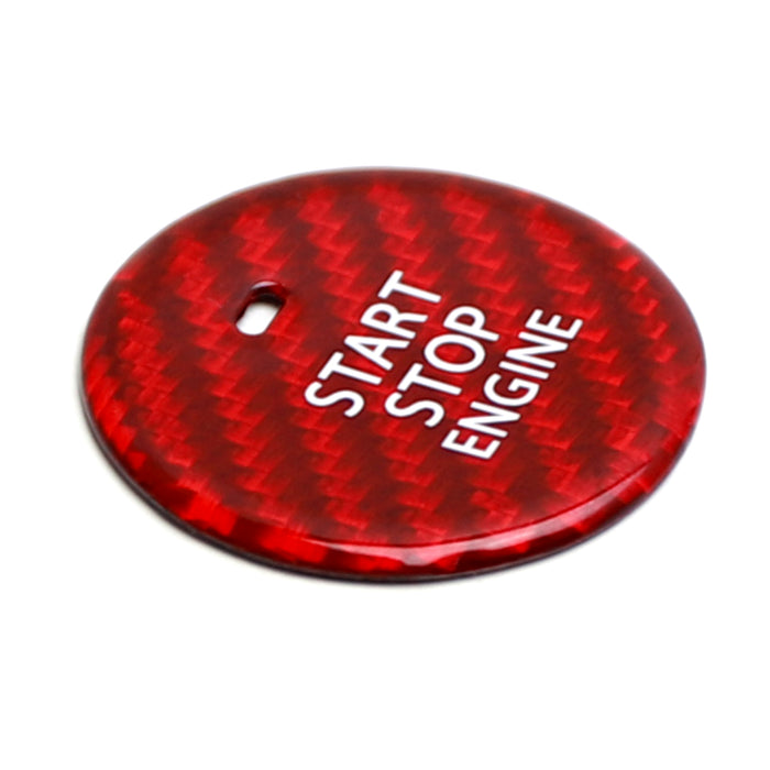 Sports Red Real Carbon Fiber Engine Start/Stop Button Cover For 19+ Mazda3 CX30