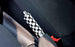 Black/White Checker Alloy Metal Handbrake Handle Grip For Gen1/Gen2 MINI Cooper