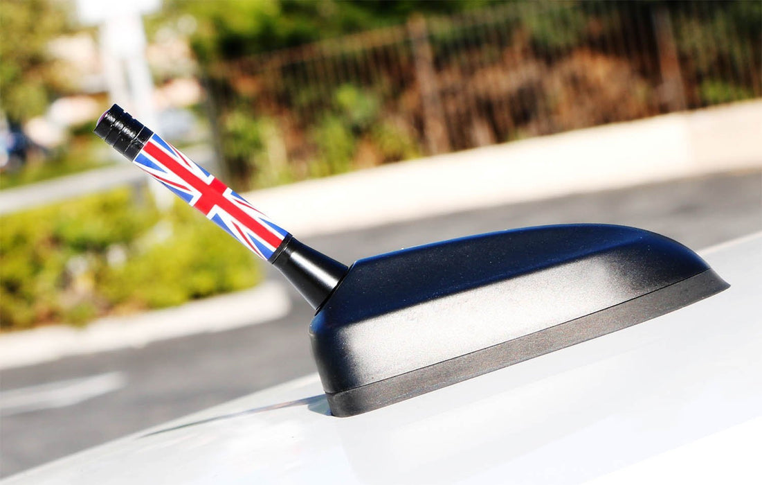 3" Red Union Jack UK British Flag Design Short Antenna Match For MINI Cooper