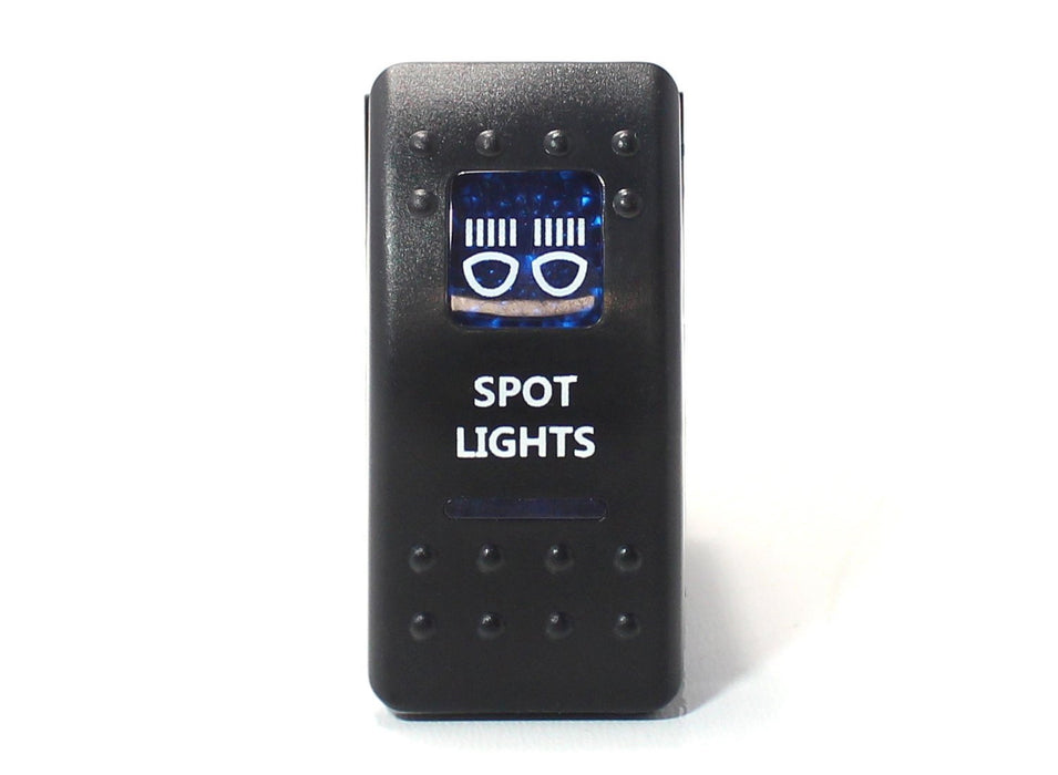 Spot Lights 5-Pin SPST ON/OFF Blue LED Indicator Rocker Switch Fit Fog DRL Lamps