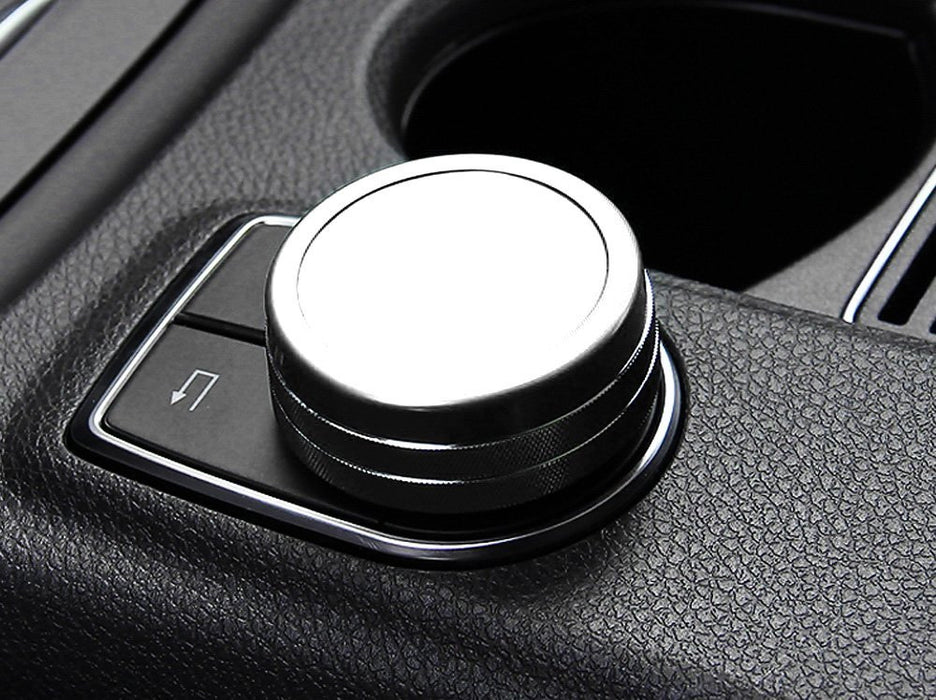 Silver Center Console Knob Wheel Cover For Mercedes A B C E S CLA GLA GLK ML etc